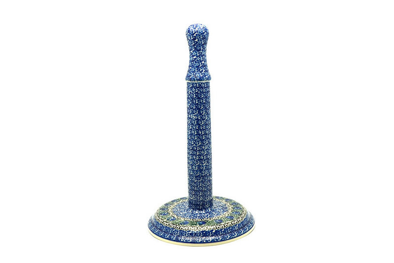Ceramika Artystyczna Polish Pottery Paper Towel Holder - Peacock Feather 834-1513a (Ceramika Artystyczna)