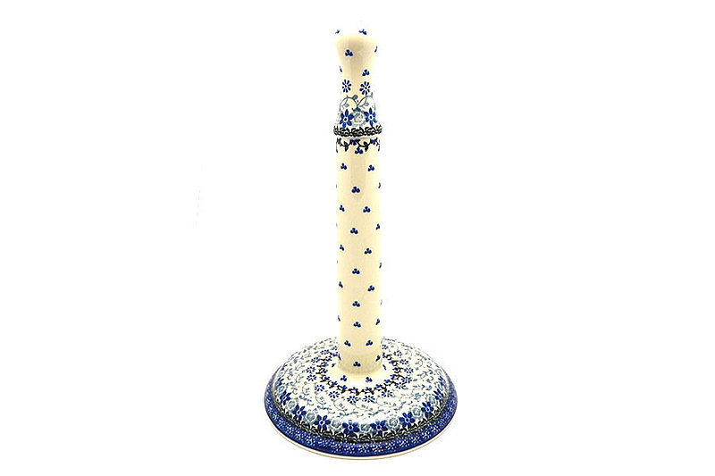 Polish Pottery Paper Towel Holder - Silver Lace