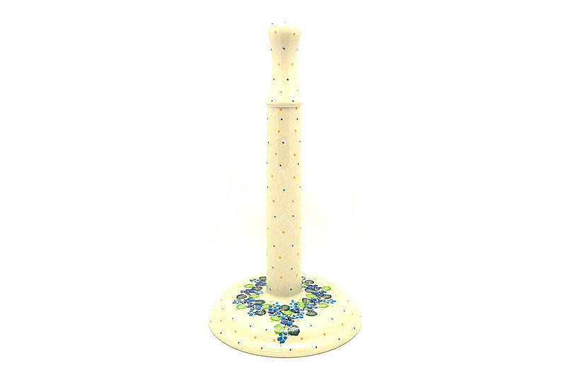 Ceramika Artystyczna Polish Pottery Paper Towel Holder - Spring Viola 834-2339a (Ceramika Artystyczna)