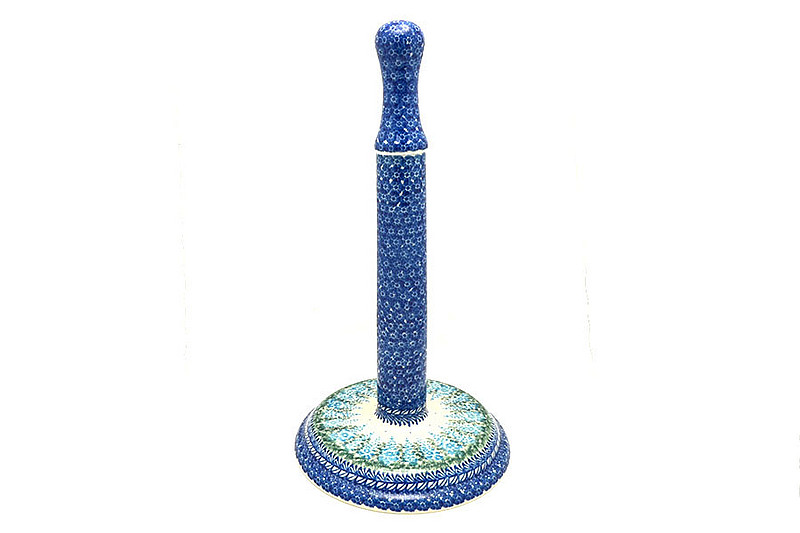 Ceramika Artystyczna Polish Pottery Paper Towel Holder - Virginia Blue Bells 834-3279a (Ceramika Artystyczna)