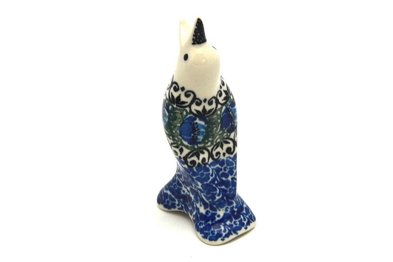 Polish Pottery Pie Bird - Peacock Feather