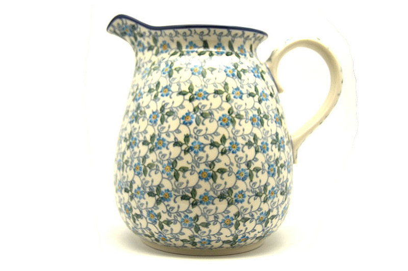 Ceramika Artystyczna Polish Pottery Pitcher - 2 quart - Forget-Me-Knot 082-2089a (Ceramika Artystyczna)