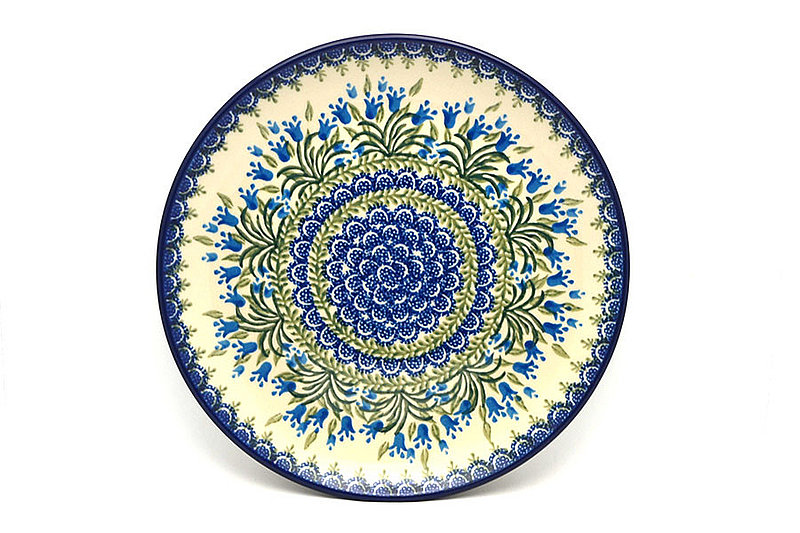 Polish Pottery Plate - 10" Dinner - Blue Bells