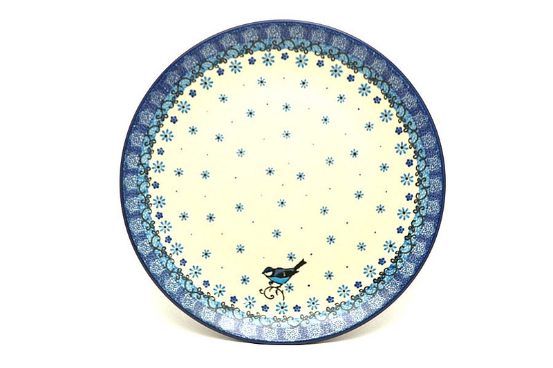 Polish Pottery Plate - 10" Dinner - Bluebird