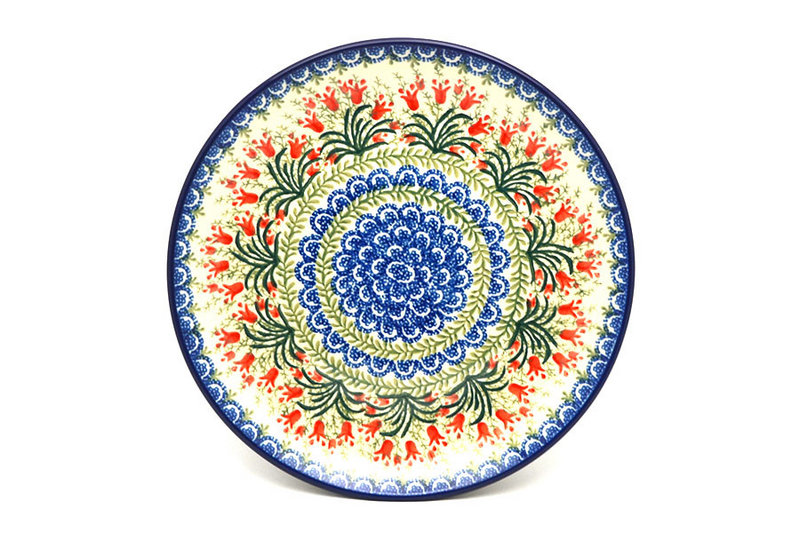 Ceramika Artystyczna Polish Pottery Plate - 10" Dinner - Crimson Bells 257-1437a (Ceramika Artystyczna)