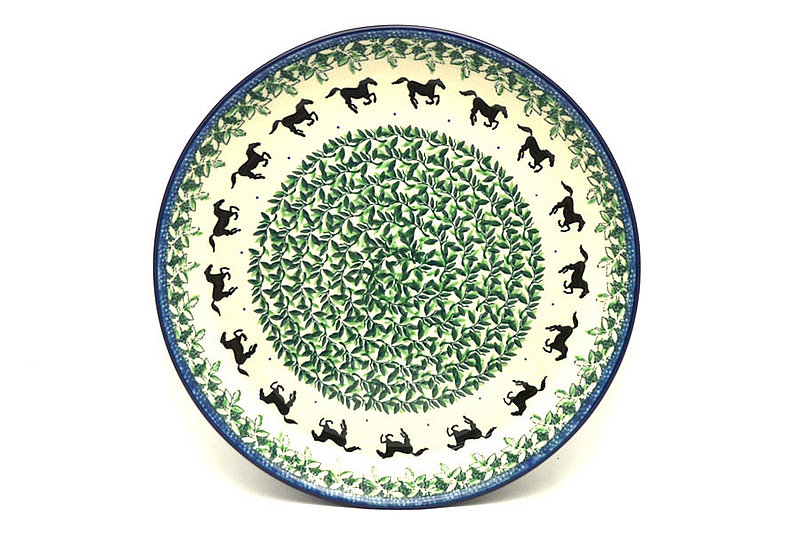 Ceramika Artystyczna Polish Pottery Plate - 9 1/2" Luncheon - Dark Horse 302-2241a (Ceramika Artystyczna)