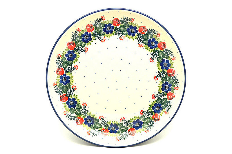 Ceramika Artystyczna Polish Pottery Plate - 9 1/2" Luncheon - Garden Party 302-1535a (Ceramika Artystyczna)