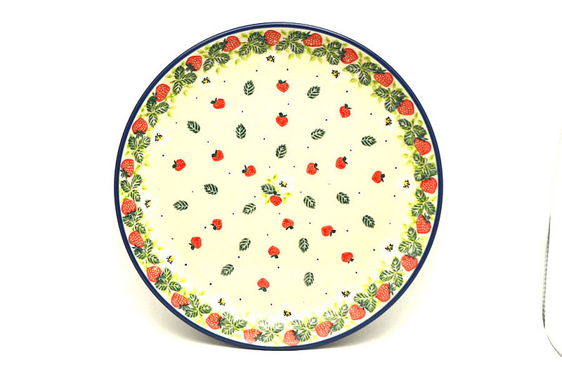Ceramika Artystyczna Polish Pottery Plate - 9 1/2" Luncheon - Strawberry Field 302-2709a (Ceramika Artystyczna)