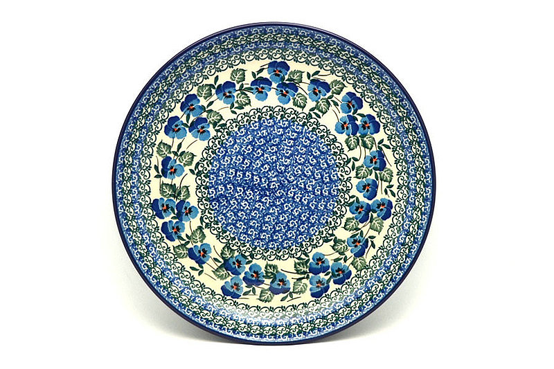 Ceramika Artystyczna Polish Pottery Plate - 9 1/2" Luncheon - Winter Viola 302-2273a (Ceramika Artystyczna)