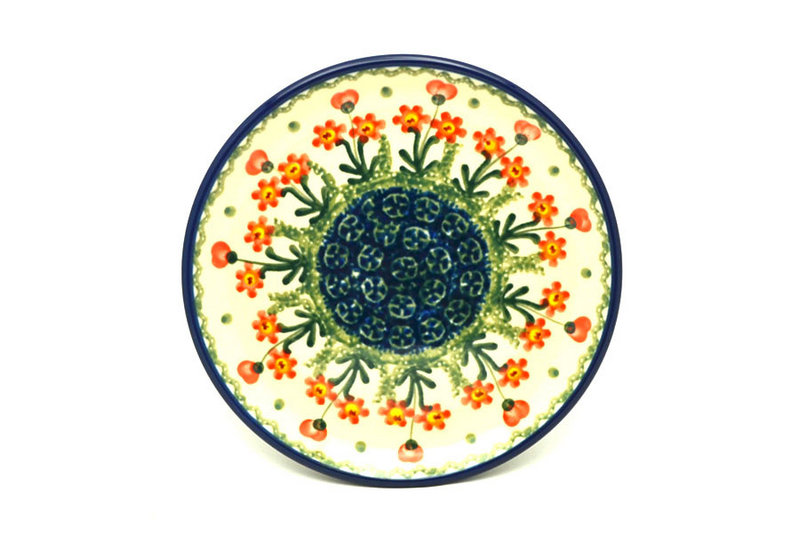 Ceramika Artystyczna Polish Pottery Plate - Bread & Butter (6 1/4") - Peach Spring Daisy 261-560a (Ceramika Artystyczna)