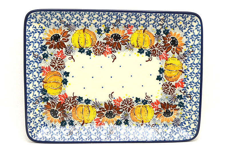 Ceramika Artystyczna Polish Pottery Plate - Rectangular - Unikat Signature U4741 111-U4741 (Ceramika Artystyczna)
