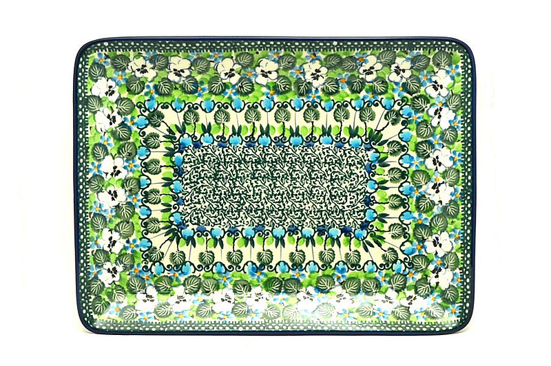 Ceramika Artystyczna Polish Pottery Plate - Rectangular - Unikat Signature U4795 111-U4795 (Ceramika Artystyczna)