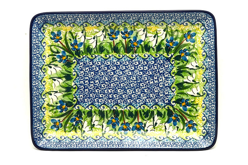Ceramika Artystyczna Polish Pottery Plate - Rectangular - Unikat Signature U5071 111-U5071 (Ceramika Artystyczna)