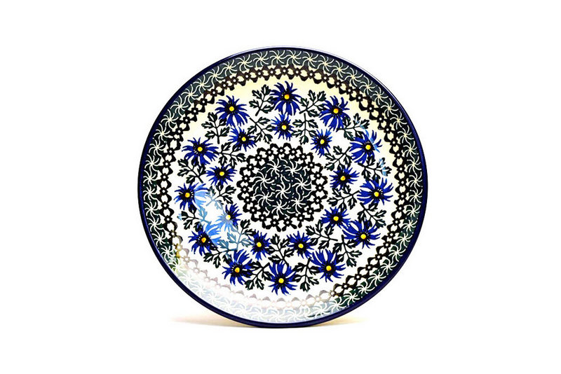 Polish Pottery Plate - Salad/Dessert (7 3/4") - Blue Chicory