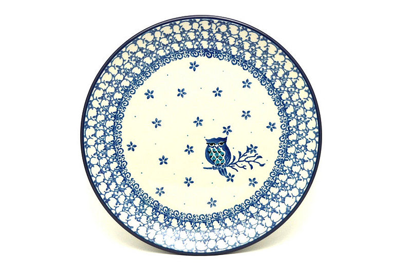 Ceramika Artystyczna Polish Pottery Plate - Salad/Dessert (7 3/4") - Night Owl 086-2796a (Ceramika Artystyczna)
