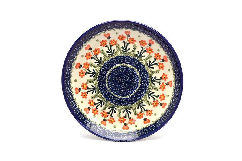 Ceramika Artystyczna Polish Pottery Plate - Salad/Dessert (7 3/4") - Peach Spring Daisy 086-560a (Ceramika Artystyczna)