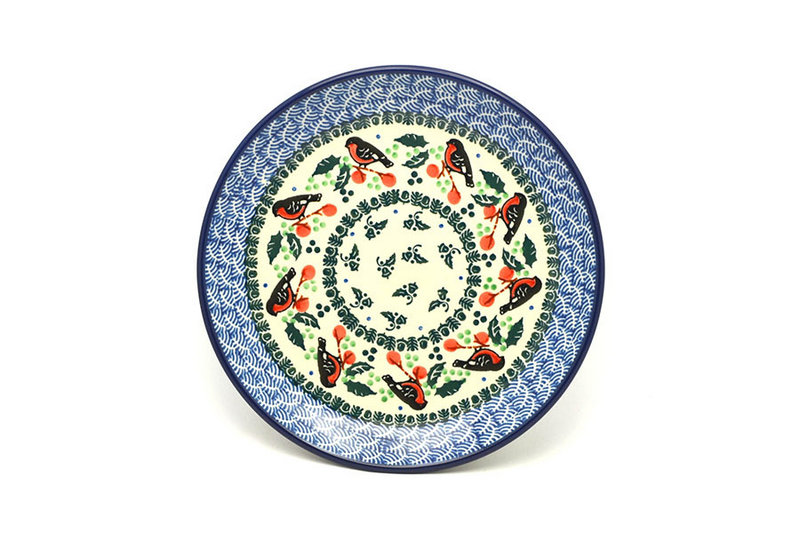Ceramika Artystyczna Polish Pottery Plate - Salad/Dessert (7 3/4") - Red Robin 086-1257a (Ceramika Artystyczna)