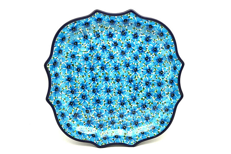 Ceramika Artystyczna Polish Pottery Plate - Serpentine Edge - Unikat Signature U4929 507-U4929 (Ceramika Artystyczna)