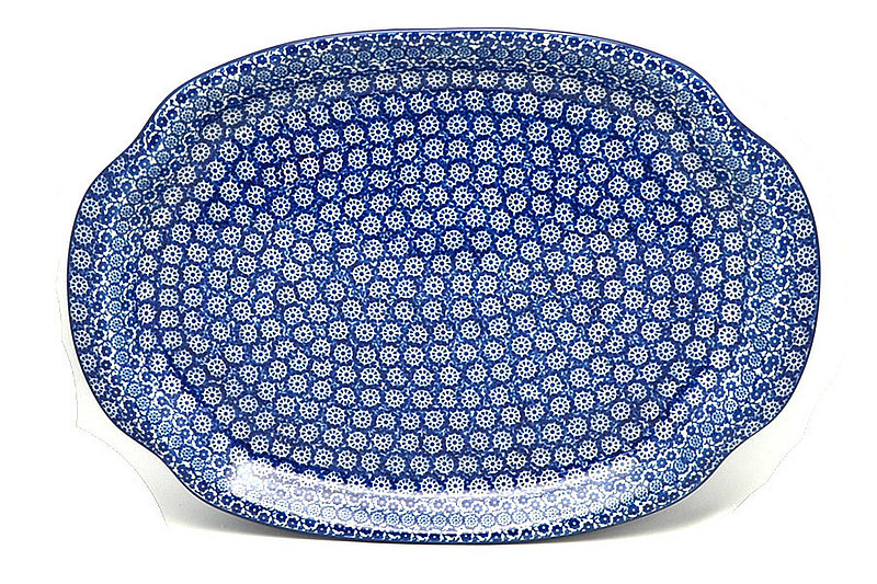 Ceramika Artystyczna Polish Pottery Platter - Oval - Midnight 684-2615a (Ceramika Artystyczna)