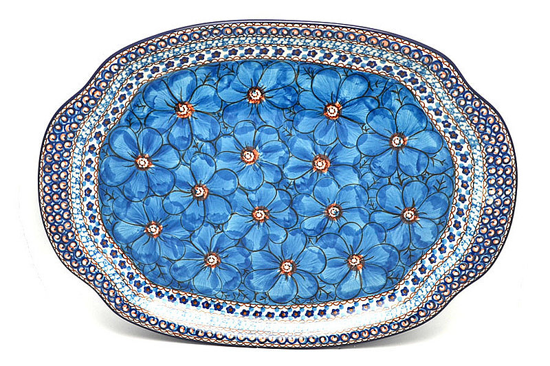 Ceramika Artystyczna Polish Pottery Platter - Oval - Unikat Signature - U408C 684-U408C (Ceramika Artystyczna)