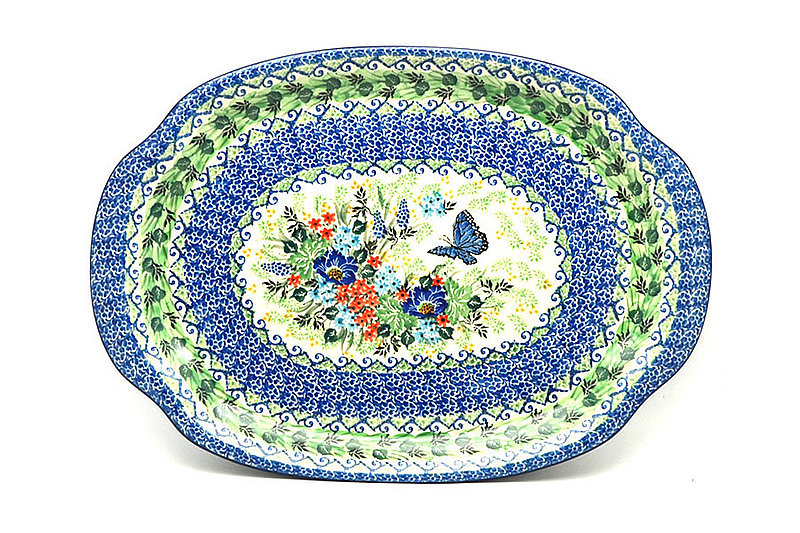 Ceramika Artystyczna Polish Pottery Platter - Oval - Unikat Signature - U4600 684-U4600 (Ceramika Artystyczna)