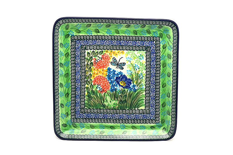Ceramika Artystyczna Polish Pottery Platter - Square - Unikat Signature - U4612 583-U4612 (Ceramika Artystyczna)