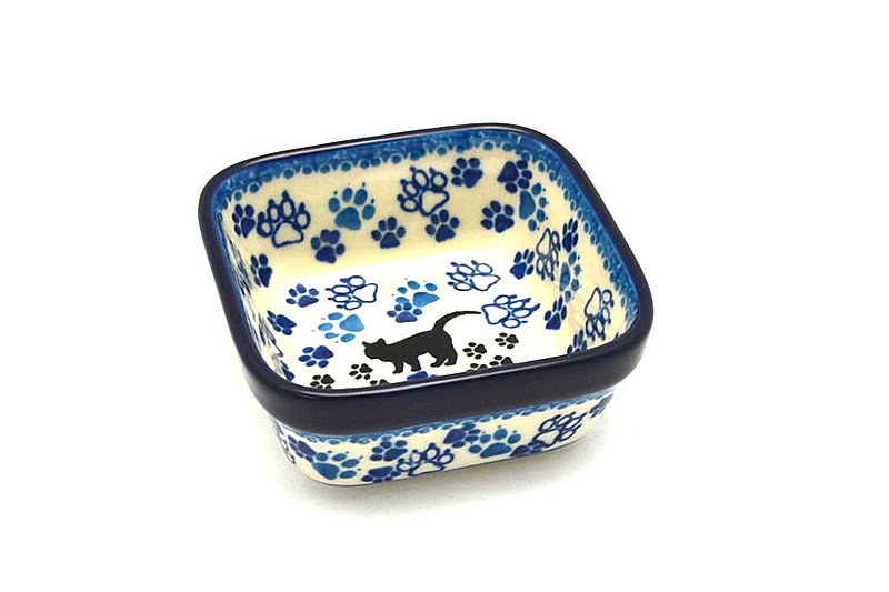 Ceramika Artystyczna Polish Pottery Ramekin - Square - Boo Boo Kitty 428-1771a (Ceramika Artystyczna)