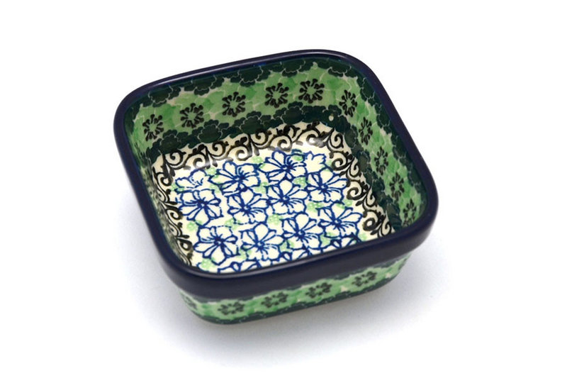 Ceramika Artystyczna Polish Pottery Ramekin - Square - Kiwi 428-1479a (Ceramika Artystyczna)