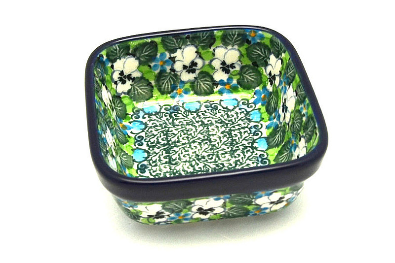 Ceramika Artystyczna Polish Pottery Ramekin - Square - Unikat Signature - U4795 428-U4795 (Ceramika Artystyczna)