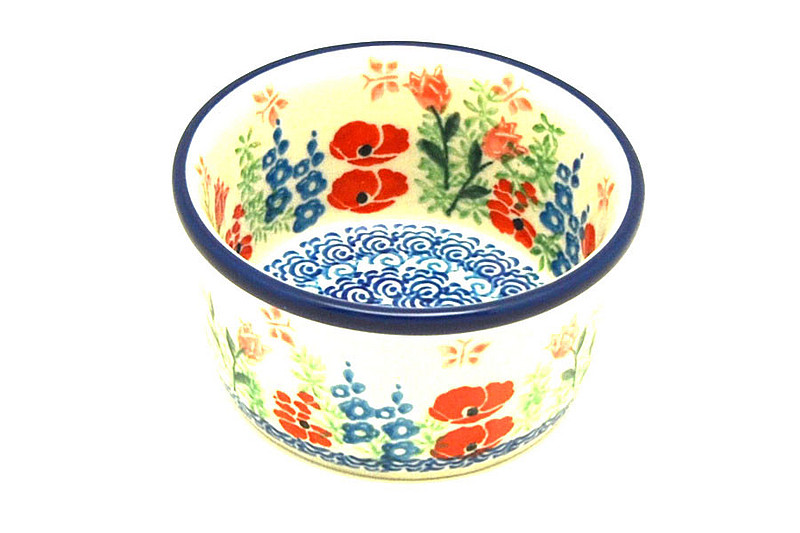 Ceramika Artystyczna Polish Pottery Ramekin - Whimsical Garden 409-3220a (Ceramika Artystyczna)