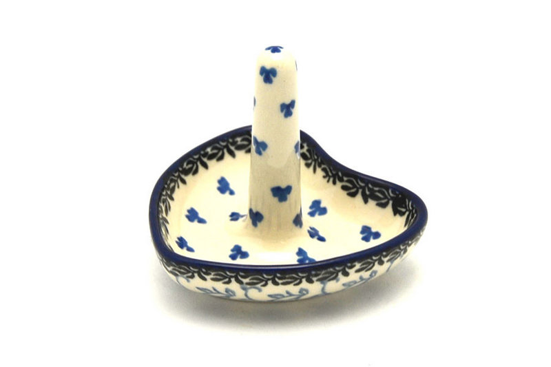 Ceramika Artystyczna Polish Pottery Ring Holder - Silver Lace 904-2158a (Ceramika Artystyczna)