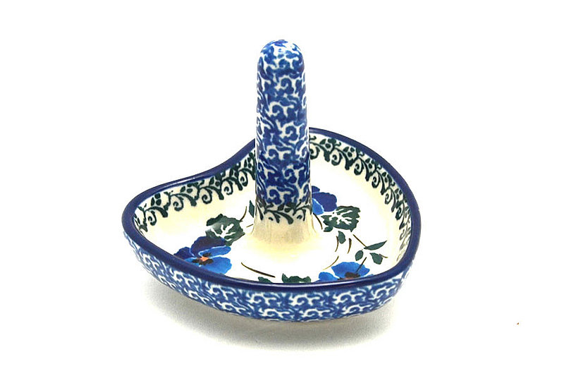 Ceramika Artystyczna Polish Pottery Ring Holder - Winter Viola 904-2273a (Ceramika Artystyczna)