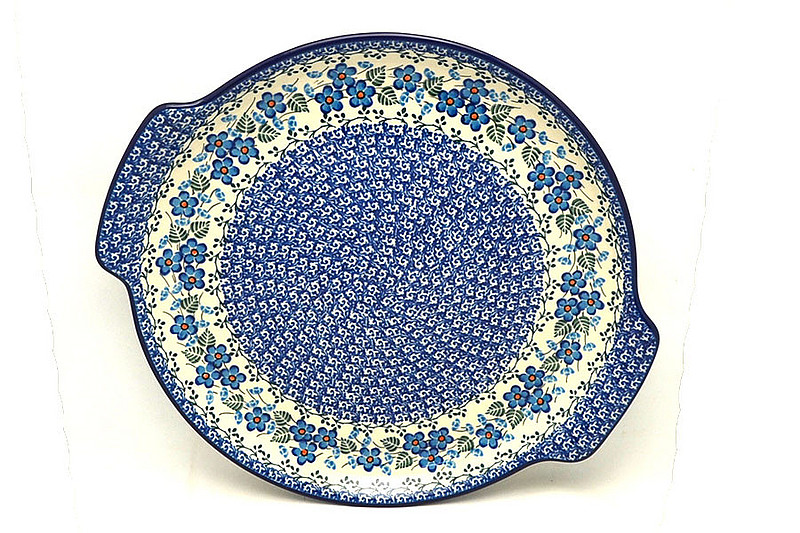 Ceramika Artystyczna Polish Pottery Round Tray with Handles - Parisian Posies 152-2272a (Ceramika Artystyczna)