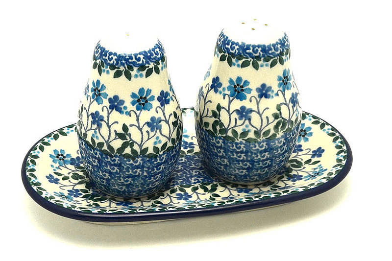Ceramika Artystyczna Polish Pottery Salt & Pepper Set - Georgia Blue 131-2785a (Ceramika Artystyczna)