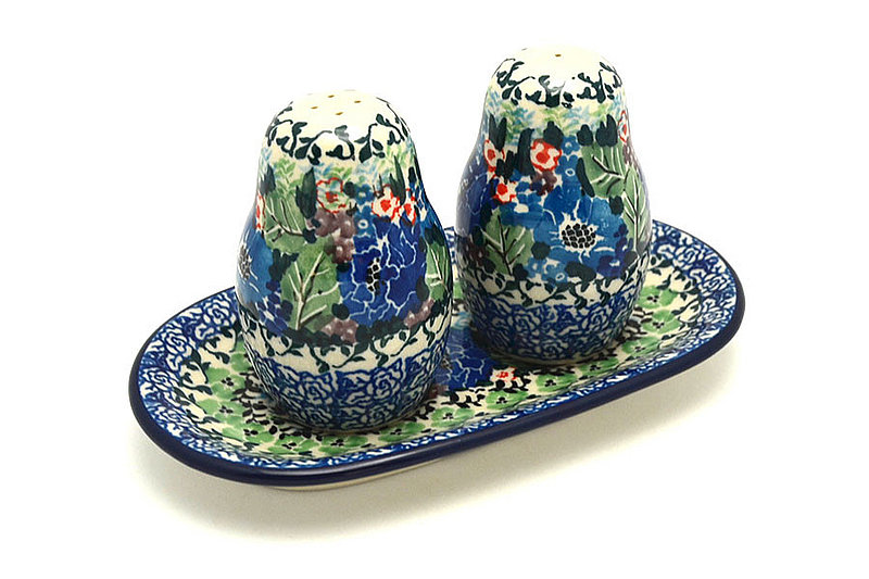 Ceramika Artystyczna Polish Pottery Salt & Pepper Set - Unikat Signature U4572 131-U4572 (Ceramika Artystyczna)
