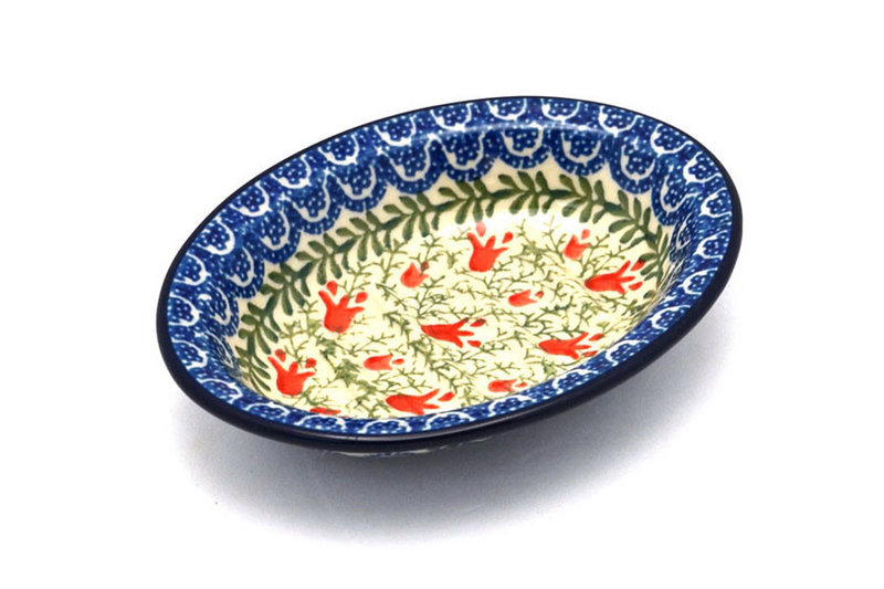 Polish Pottery Soap Dish - Crimson Bells