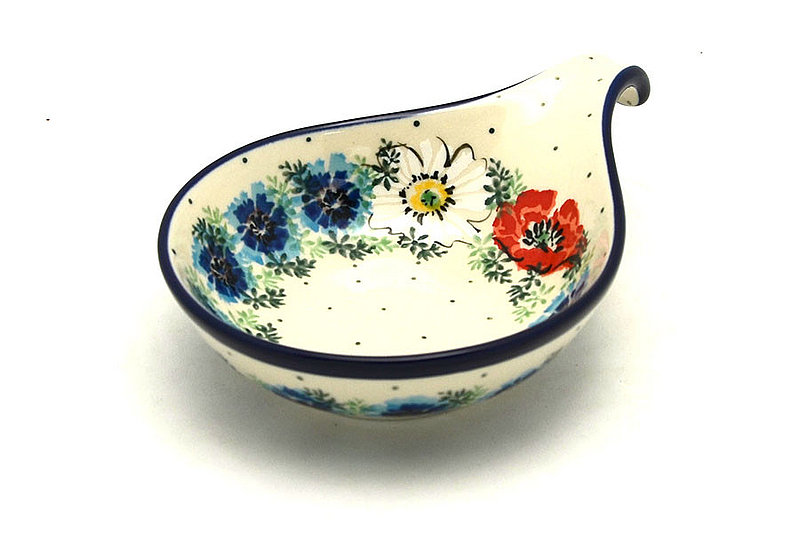 Ceramika Artystyczna Polish Pottery Spoon/Ladle Rest - Double Delight 174-2511a (Ceramika Artystyczna)