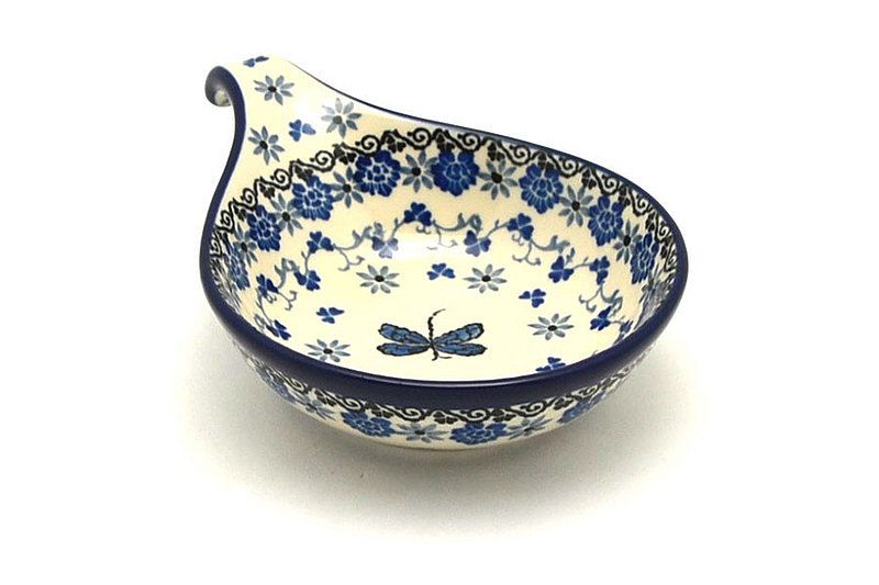 Polish Pottery Spoon/Ladle Rest - Dragonfly