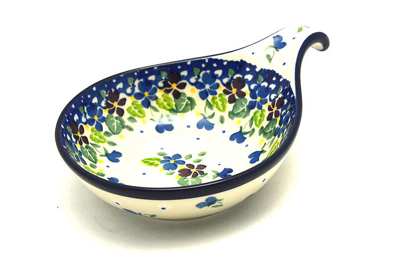Ceramika Artystyczna Polish Pottery Spoon/Ladle Rest - Plum Luck 174-2509a (Ceramika Artystyczna)