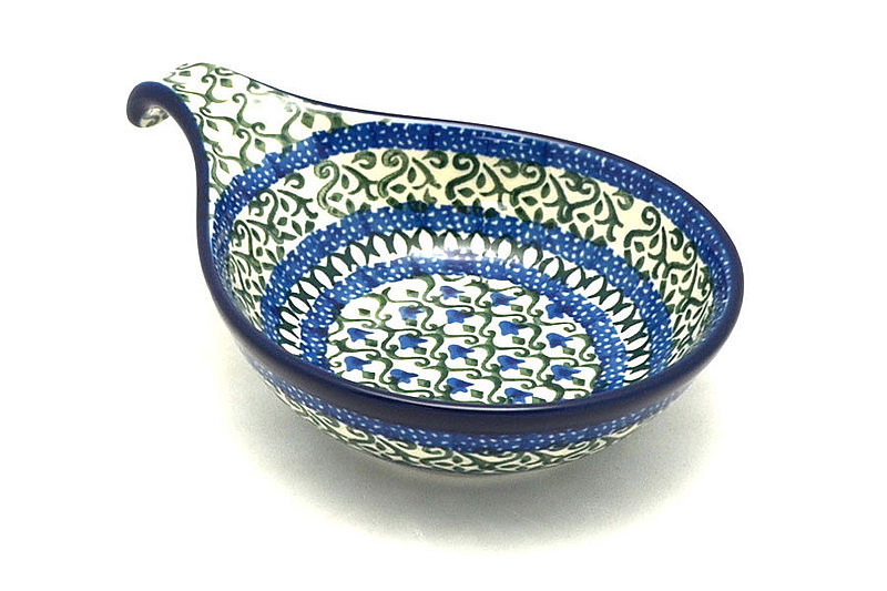 Polish Pottery Spoon/Ladle Rest - Tulip Trellis