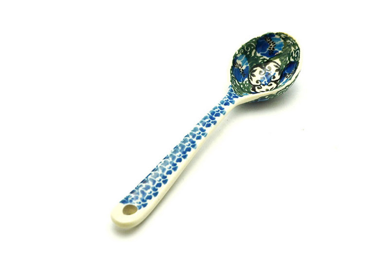 Ceramika Artystyczna Polish Pottery Spoon - Medium - Peacock Feather 590-1513a (Ceramika Artystyczna)