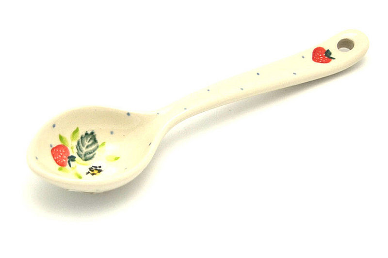 Polish Pottery Spoon - Medium - Strawberry Field