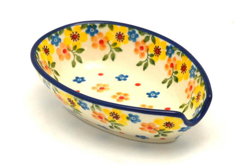 Ceramika Artystyczna Polish Pottery Spoon Rest - Buttercup 381-2225a (Ceramika Artystyczna)