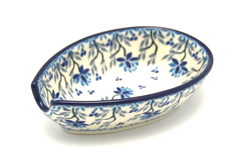 Ceramika Artystyczna Polish Pottery Spoon Rest - Clover Field 381-2524a (Ceramika Artystyczna)