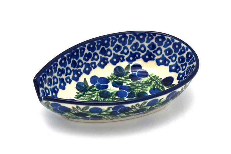 Ceramika Artystyczna Polish Pottery Spoon Rest - Huckleberry 381-1413a (Ceramika Artystyczna)