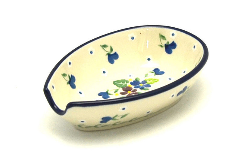 Ceramika Artystyczna Polish Pottery Spoon Rest - Plum Luck 381-2509a (Ceramika Artystyczna)