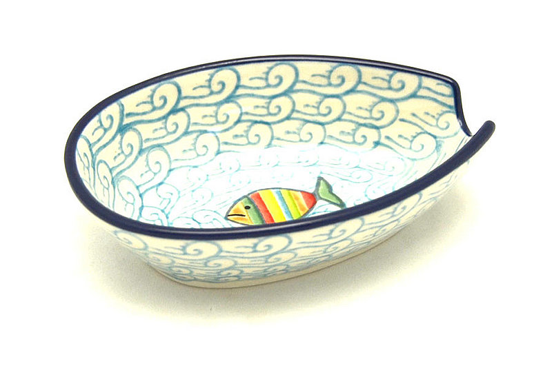 Ceramika Artystyczna Polish Pottery Spoon Rest - Rainbow Fish 381-2540a (Ceramika Artystyczna)