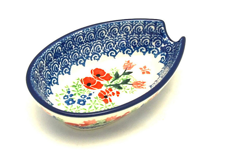 Ceramika Artystyczna Polish Pottery Spoon Rest - Whimsical Garden 381-3220a (Ceramika Artystyczna)