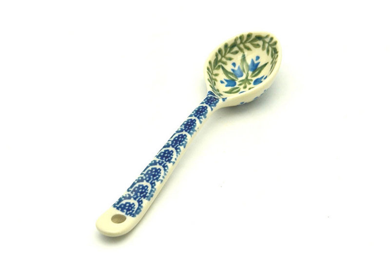 Polish Pottery Spoon - Small - Blue Bells