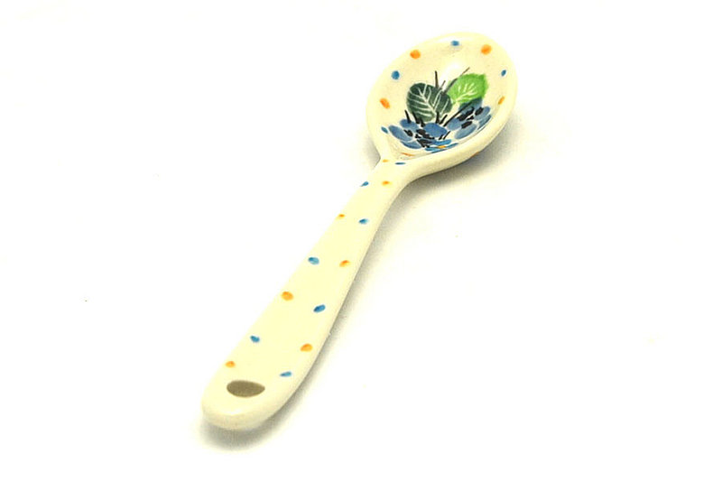 Ceramika Artystyczna Polish Pottery Spoon - Small - Spring Viola 592-2339a (Ceramika Artystyczna)